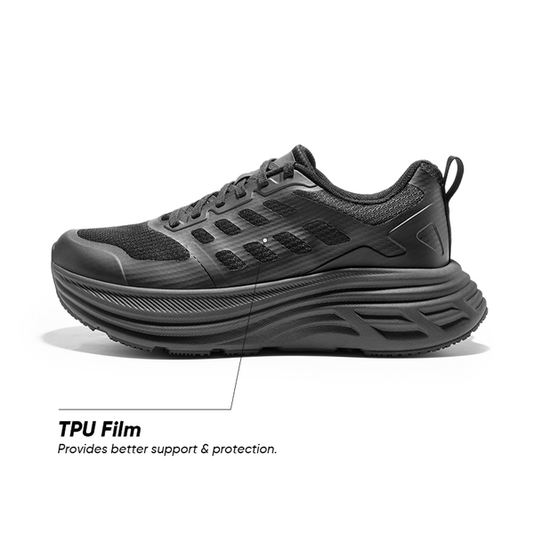[ActiveFloat] Women's Comfortable Athletic Sneakers - ALL BLACK - 4